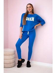 LAMU Dámske modré teplákové nohavice 165/23ZS-M