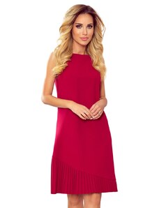 Trapezoidal dress with asymmetrical pleats Numoco