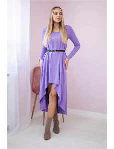 Šaty 9160 s ozdobným pásikom a nápisom