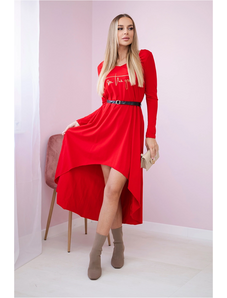 Šaty 9160 s ozdobným pásikom a nápisom