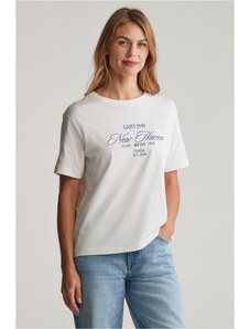 TRIČKO GANT GRAPHIC SS T-SHIRT EGGSHELL