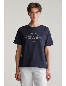 TRIČKO GANT GRAPHIC SS T-SHIRT EVENING BLUE