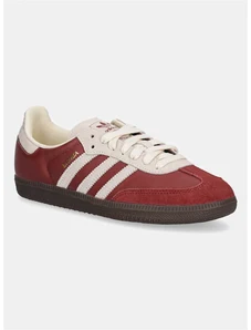 Kožené tenisky adidas Originals Samba OG bordová farba, JI3216