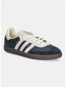 Kožené tenisky adidas Originals Samba OG tmavomodrá farba, JI3217