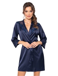 Donna Saténový župan Mari modrý