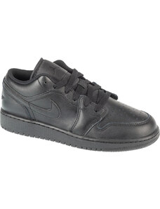 Čierne chlapčenské tenisky Air Jordan 1 Low GS 553560-093