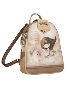 Anekke béžový ruksak Jane s chlopňou