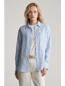 KOŠEĽA GANT REL STRIPED LINEN SHIRT PERFECT BLUE