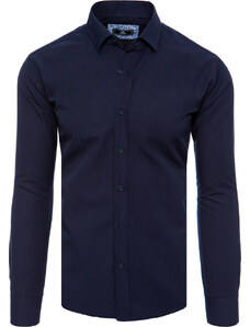 BASIC Tmavomodrá elegantná pánska košeľa DX2477