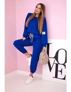 MladaModa Viskózová tepláková súprava model 7065P kráľovská modrá