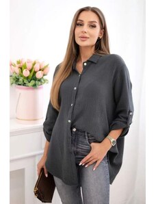 TALIANSKÁ VÝROBA Košeľa Plus Size grafit