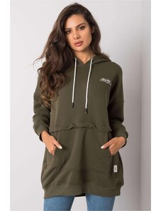 MladaModa Mikina Edna s kapucňou farba khaki