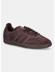 Semišové tenisky adidas Originals Samba OG hnedá farba, JI3211