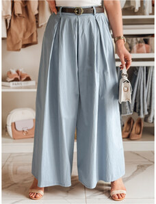 BASIC Svetlomodré dámske široké nohavice-sukňa FLOWES UY2587