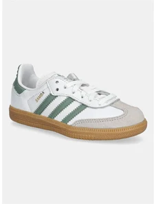 Detské tenisky adidas Originals SAMBA OG zelená farba, JP5483