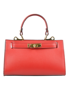 Červená kožená talianska kabelka Anita Rossa NovaKabelka.sk