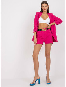 ITALY MODA Ružový set saka a šortiek -DHJ-KMPL-7684-1.06-pink