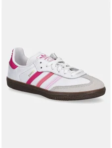 Detské kožené tenisky adidas Originals SAMBA OG ružová farba, JP5494