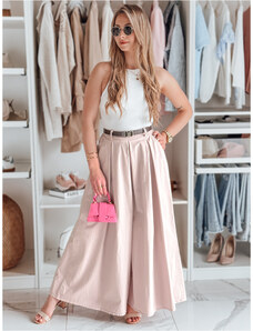 DStreet Ružové spódnico-spodnie s pásom FLOWES