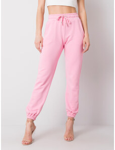 RUE PARIS Ružové dámske tepláky RV-DR-6120.03P-pink