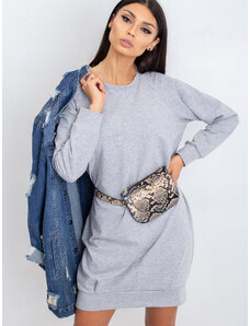 BASIC Dámske šedé šaty RV-TU-5184.93P-gray