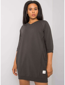 RELEVANCE Khaki dámské mikinové šaty -RV-SK-6847.59P-khaki