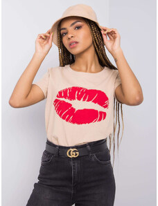 BASIC Béžové tričko Pery TW-TS-BL-001.99-beige