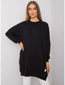 RUE PARIS Čierne mikinové oversize šaty RV-SK-7216.95-black