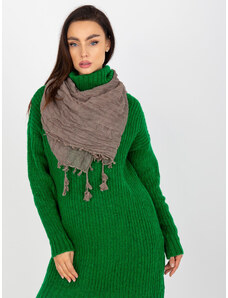 BASIC Tmavobéžová šatka so strapcami -AT-CH-BF48172