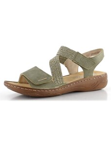 Rieker sandály s pásky na suchý zip Schilf/Olive V2862-52