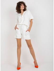 BASIC Smotanová súprava blúzky a kraťasov EM-KMPL-743.27X-ecru