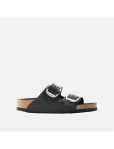 Čierne Regular šľapky Birkenstock Arizona Big Buckle Oiled Leather
