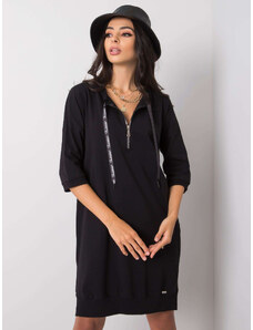 RELEVANCE Čierne dámske mikinové šaty RV-SK-6273.47P-black