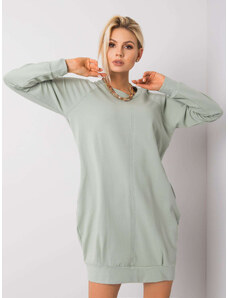 BASIC Svetlozelené mikinové šaty RV-TU-5184.93P-green