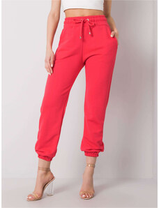 RUE PARIS Svetlo červené dámske tepláky RV-DR-6120.03P-coral