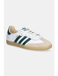 Kožené tenisky adidas Originals Samba OG biela farba, JS3831