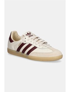 Kožené tenisky adidas Originals Samba OG béžová farba, JS3830
