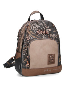 Anekke béžový ruksak Jane s chlopňou