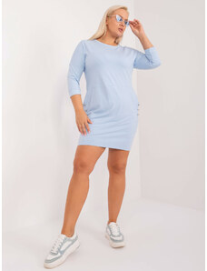 RELEVANCE Svetlomodré mikinové šaty s vreckami -RV-SK-9390.32-light blue