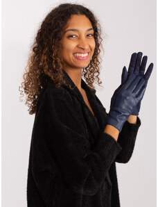 ITALY MODA Tmavomodré koženkové rukavice AT-RK-239501A.16-dark blue