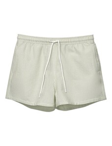 Pull&Bear Plavecké šortky pastelovo zelená / biela