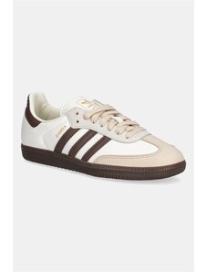 Kožené tenisky adidas Originals Samba OG béžová farba, JR8842
