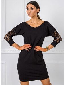 RUE PARIS Dámske čierne šaty TP-SK-5475.12-black