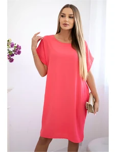 Kesi Włoski Šaty s vreckami malina