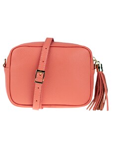 Ružová kožená talianska crossbody kabelka Bala Salmone NovaKabelka.sk