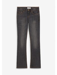 bonprix Komfort-strečové džínsy, bootcut, stredná výška pásu, farba čierna