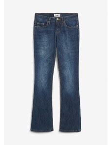 bonprix Komfort-strečové džínsy, bootcut, stredná výška pásu, farba modrá