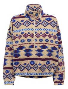 ONLY Sveter 'ONLJANNE' modrá / svetlomodrá / svetlohnedá / vínovo červená