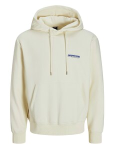 JACK & JONES Mikina 'Union' krémová / námornícka modrá