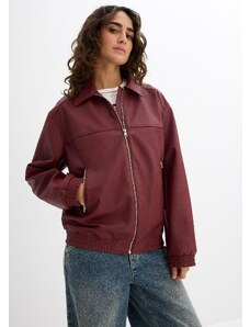 bonprix Koženková bunda oversize, farba červená